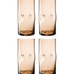 Trinkglas VESUVIO 330 ml braun 4er-Set