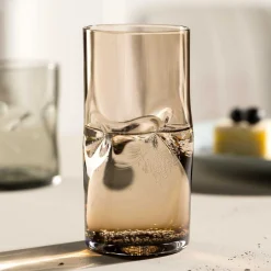 Trinkglas VESUVIO 330 ml braun 4er-Set