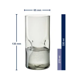 Trinkglas VESUVIO 330 ml grau 4er-Set