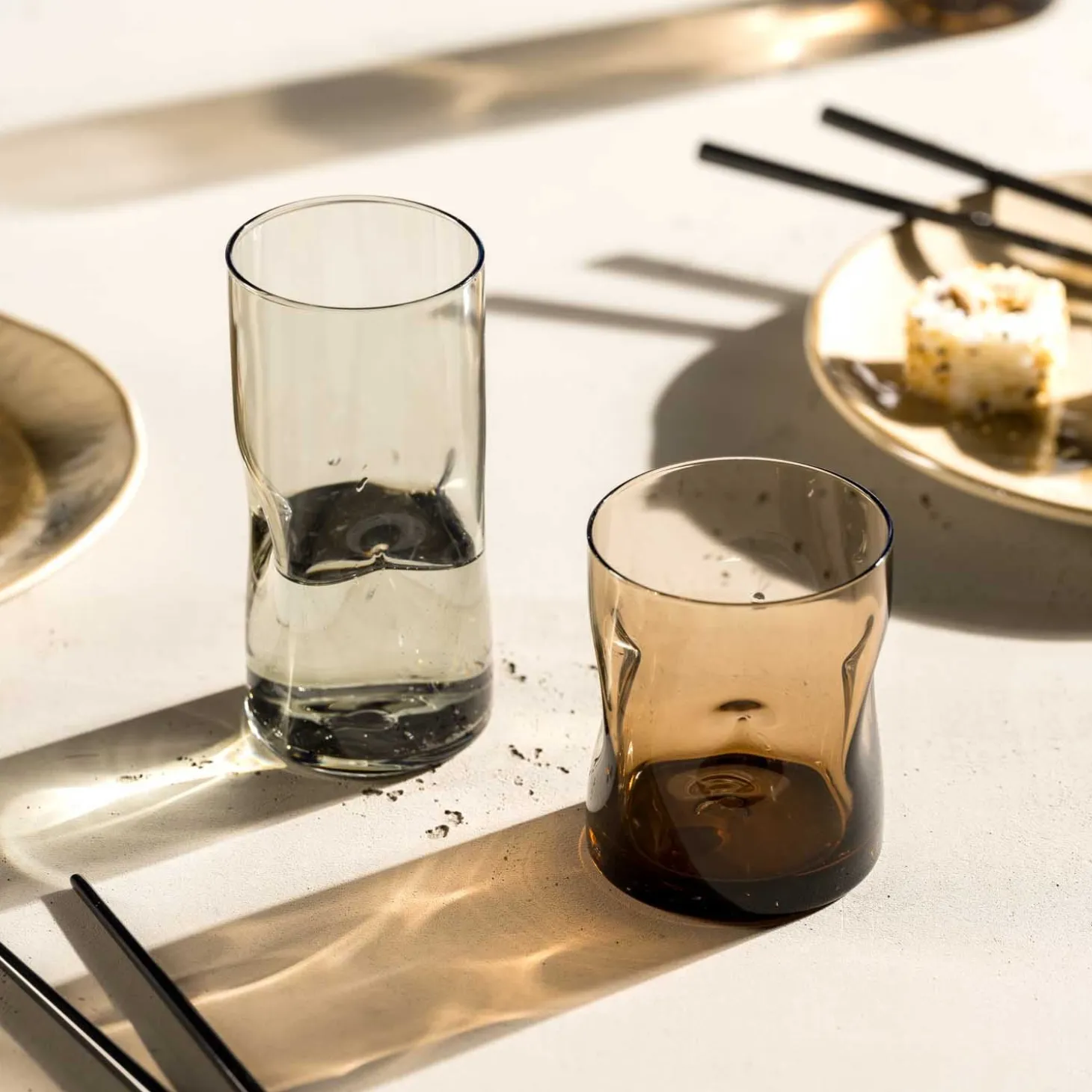 Trinkglas VESUVIO 330 ml grau 4er-Set