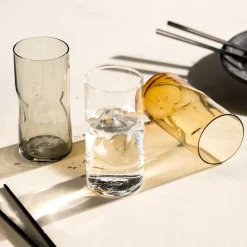 Trinkglas VESUVIO 330 ml grau 4er-Set