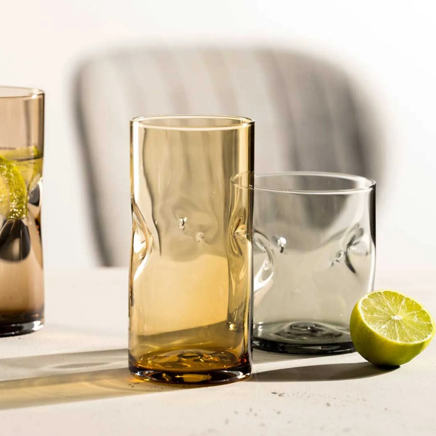 Trinkglas VESUVIO 300 ml grau 4er-Set