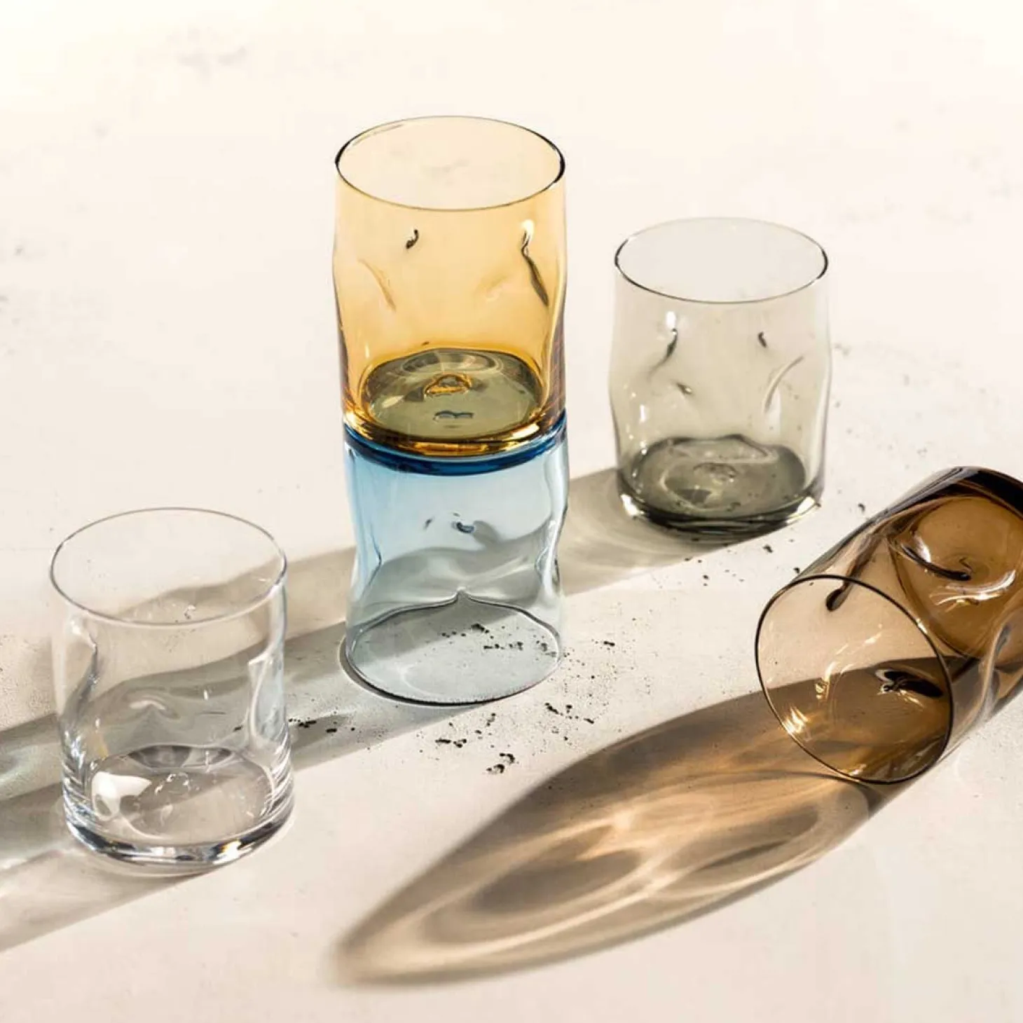 Trinkglas VESUVIO 300 ml grau 4er-Set