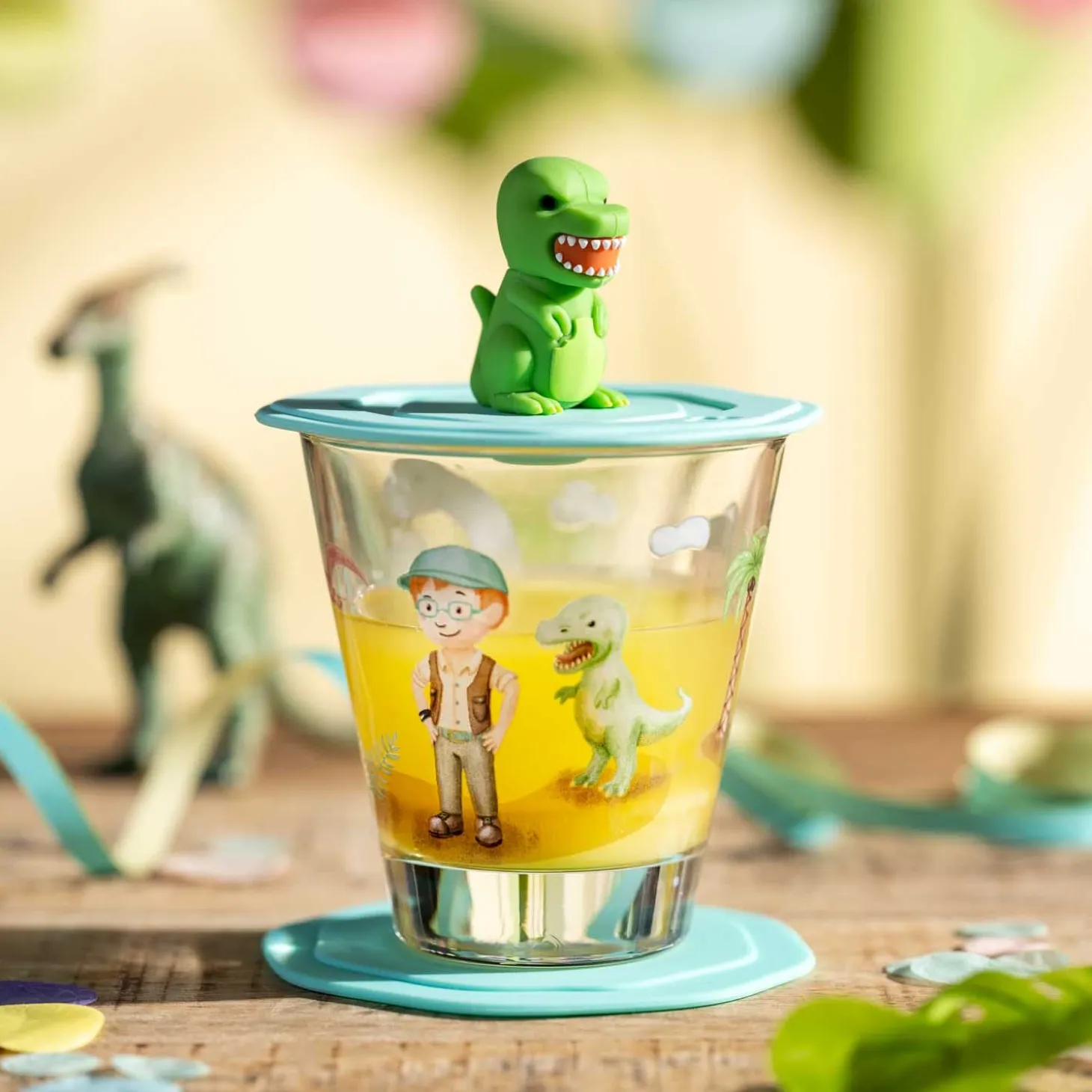 Trinkset BAMBINI AVVENTURA 3-teilig 215 ml Dino