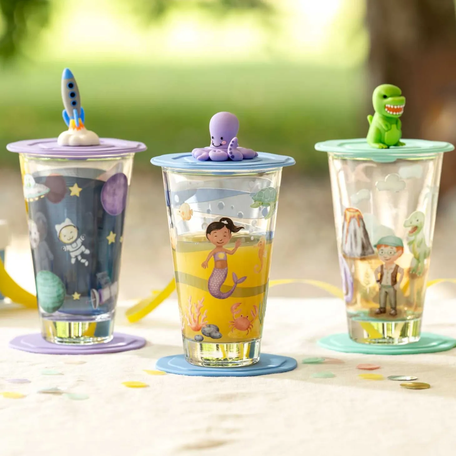 Trinkset BAMBINI AVVENTURA 3-teilig 300 ml Weltall