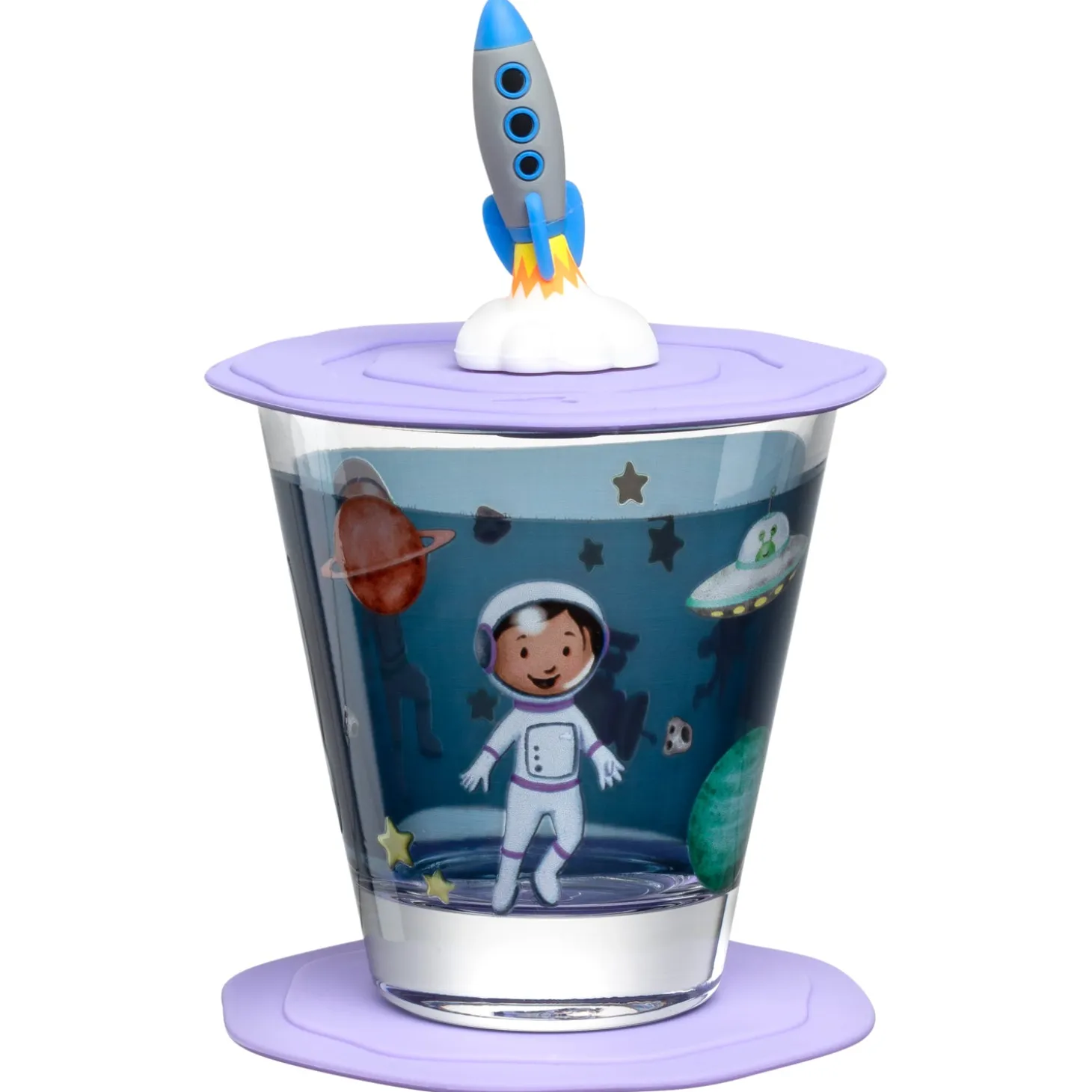 Trinkset BAMBINI AVVENTURA 3-teilig 215 ml Weltall