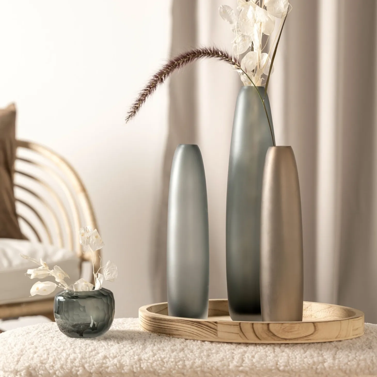 Vase BELLAGIO 9 cm anthrazit