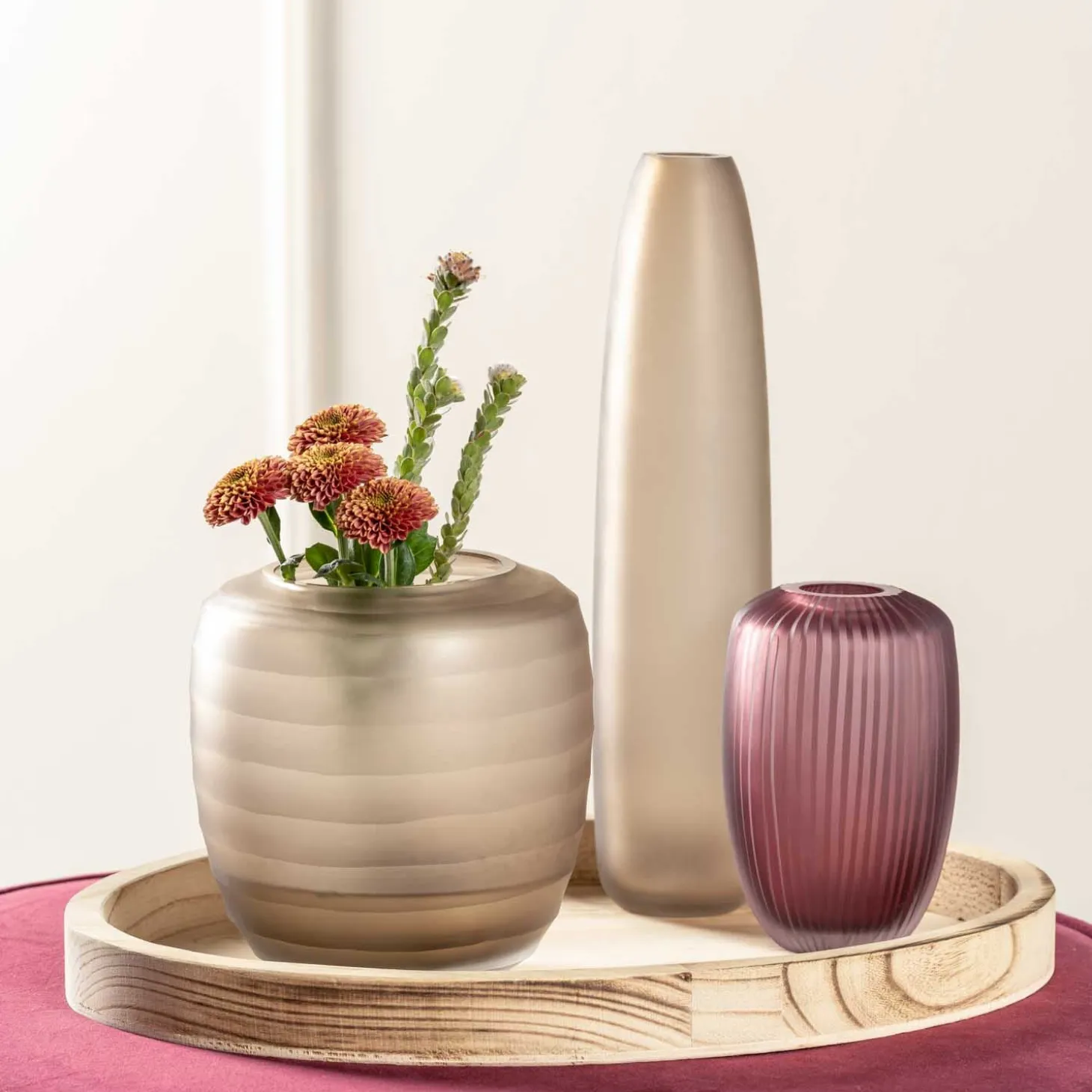 Vase BELLAGIO 18 cm beige