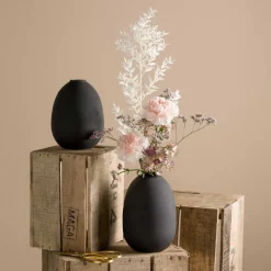 Vase CASOLARE 16 cm schwarz Metall