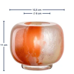 Vase CIPRIA DUE 11 cm orange/creme