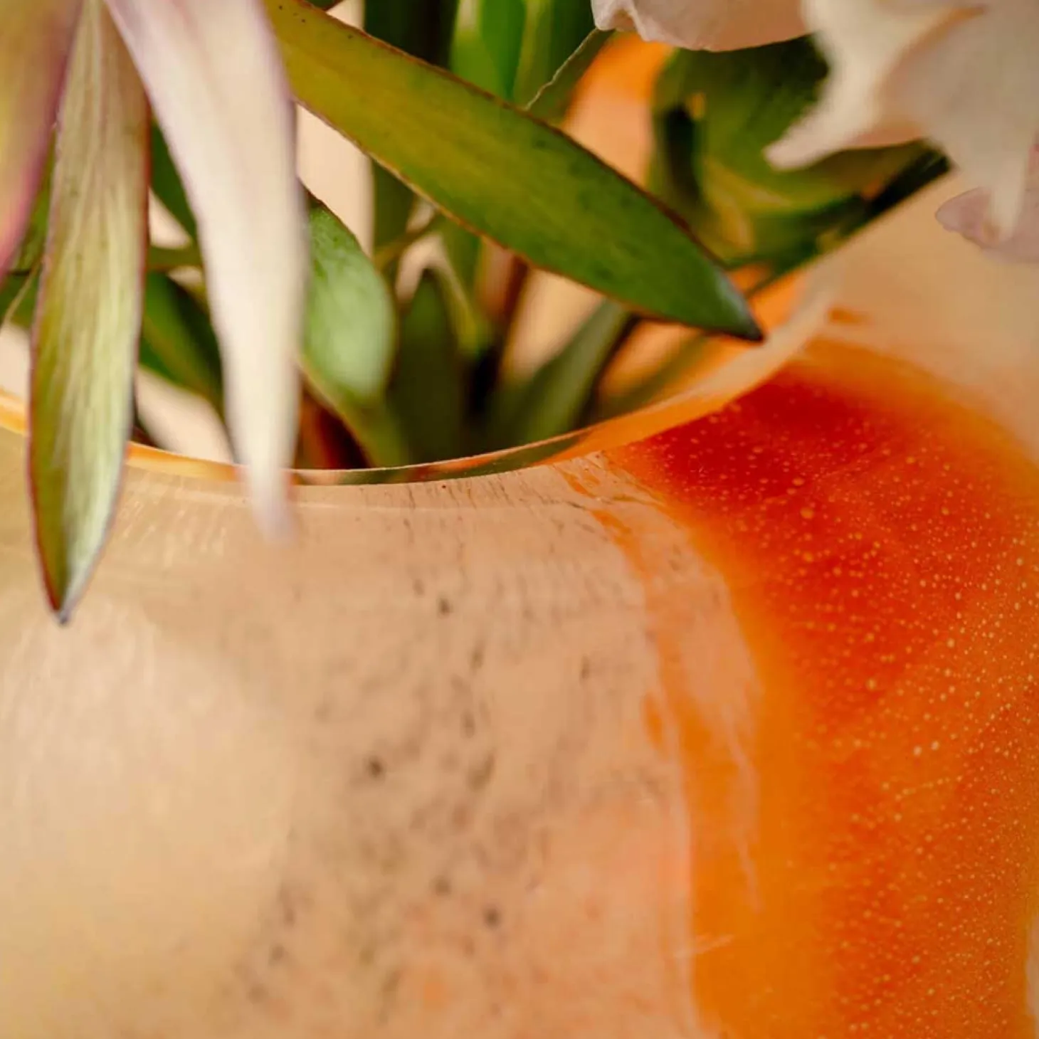 Vase CIPRIA DUE 11 cm orange/creme