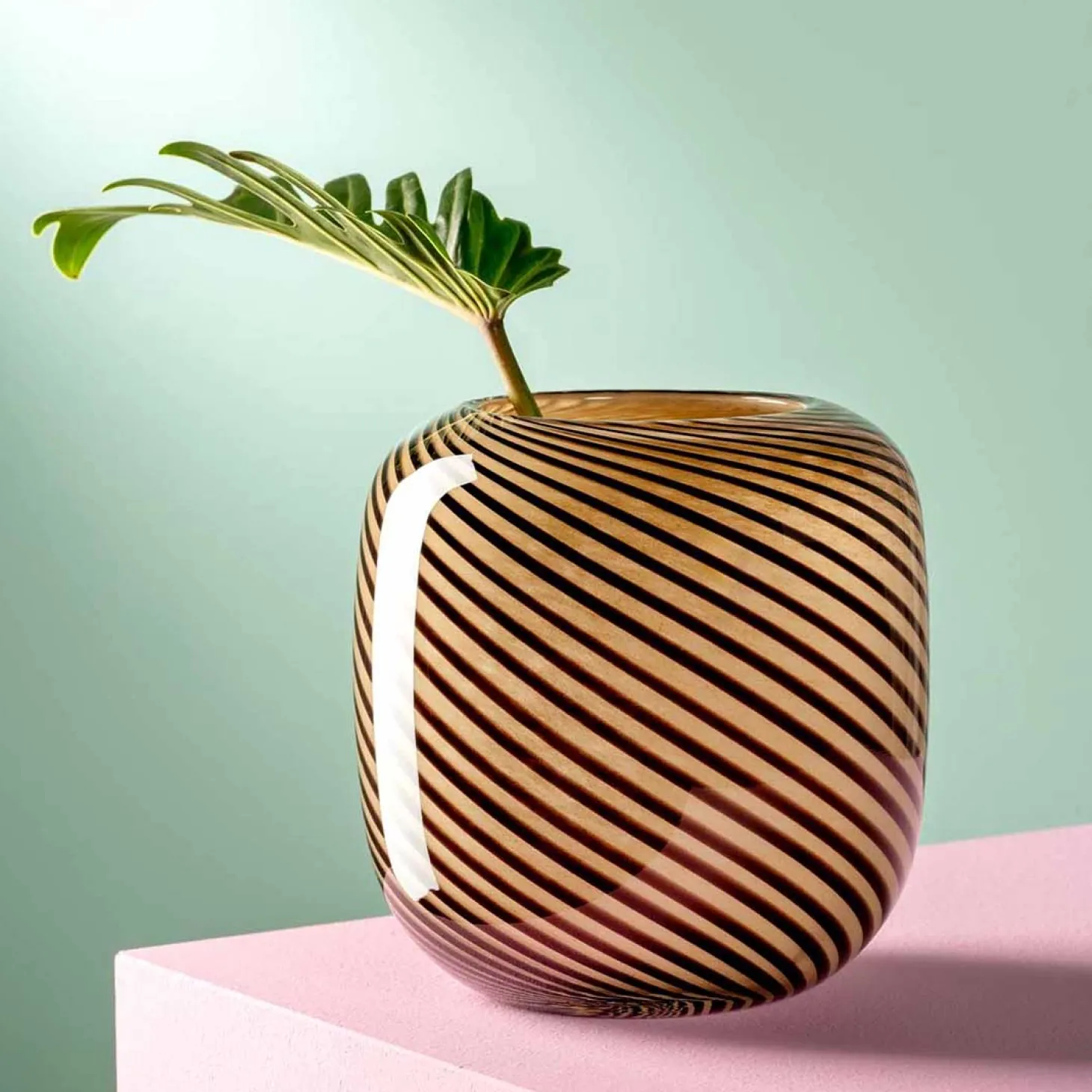 Vase FILO COLORI 16 cm braun