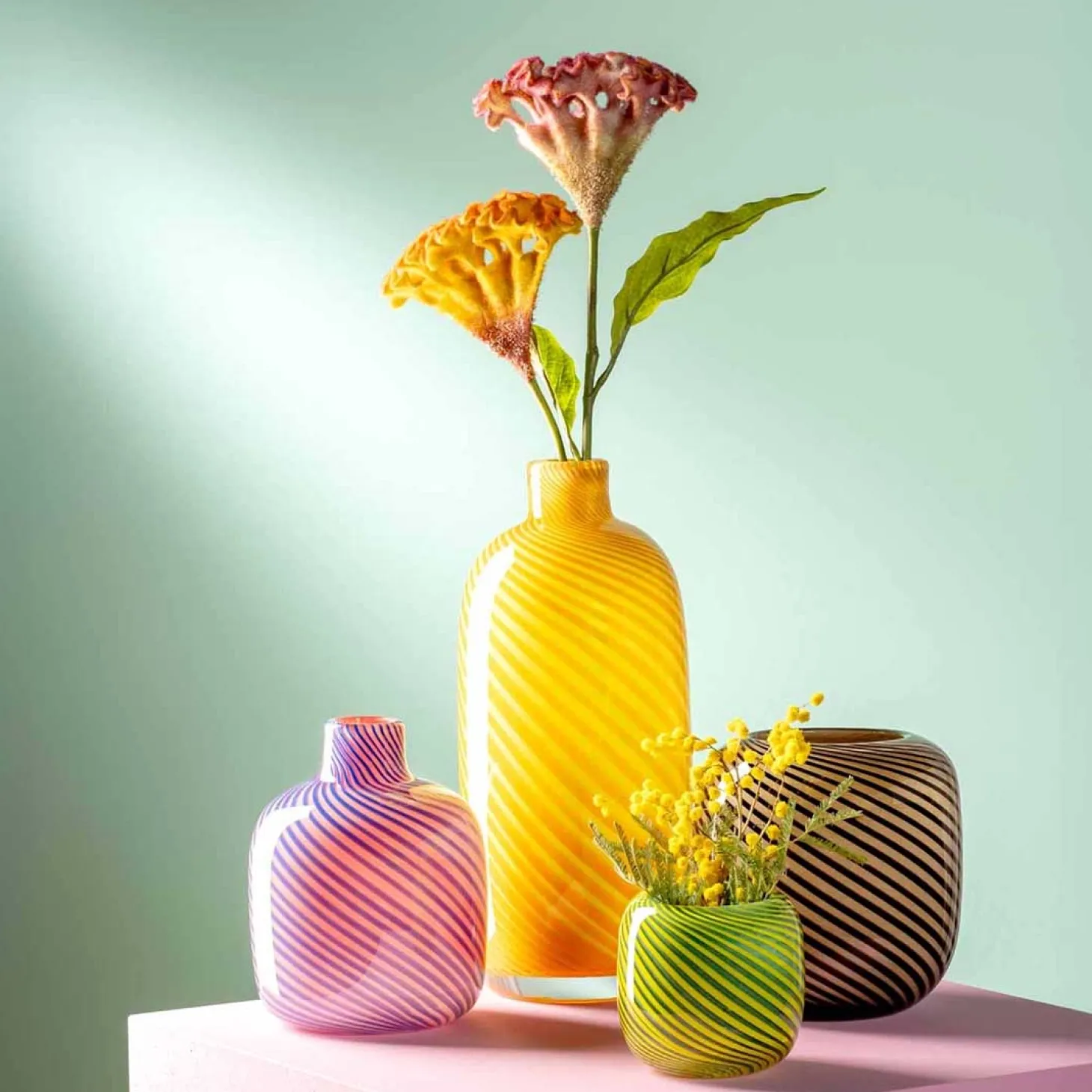 Vase FILO COLORI 16 cm braun