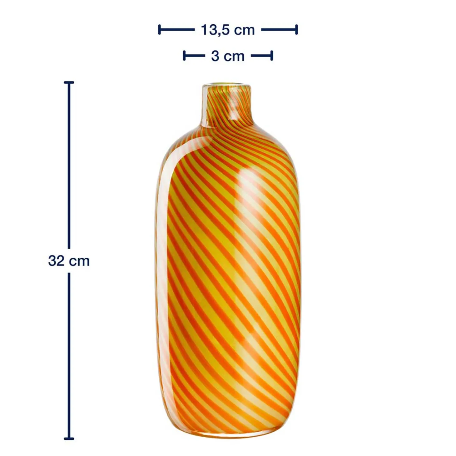 Vase FILO COLORI 32 cm gelb