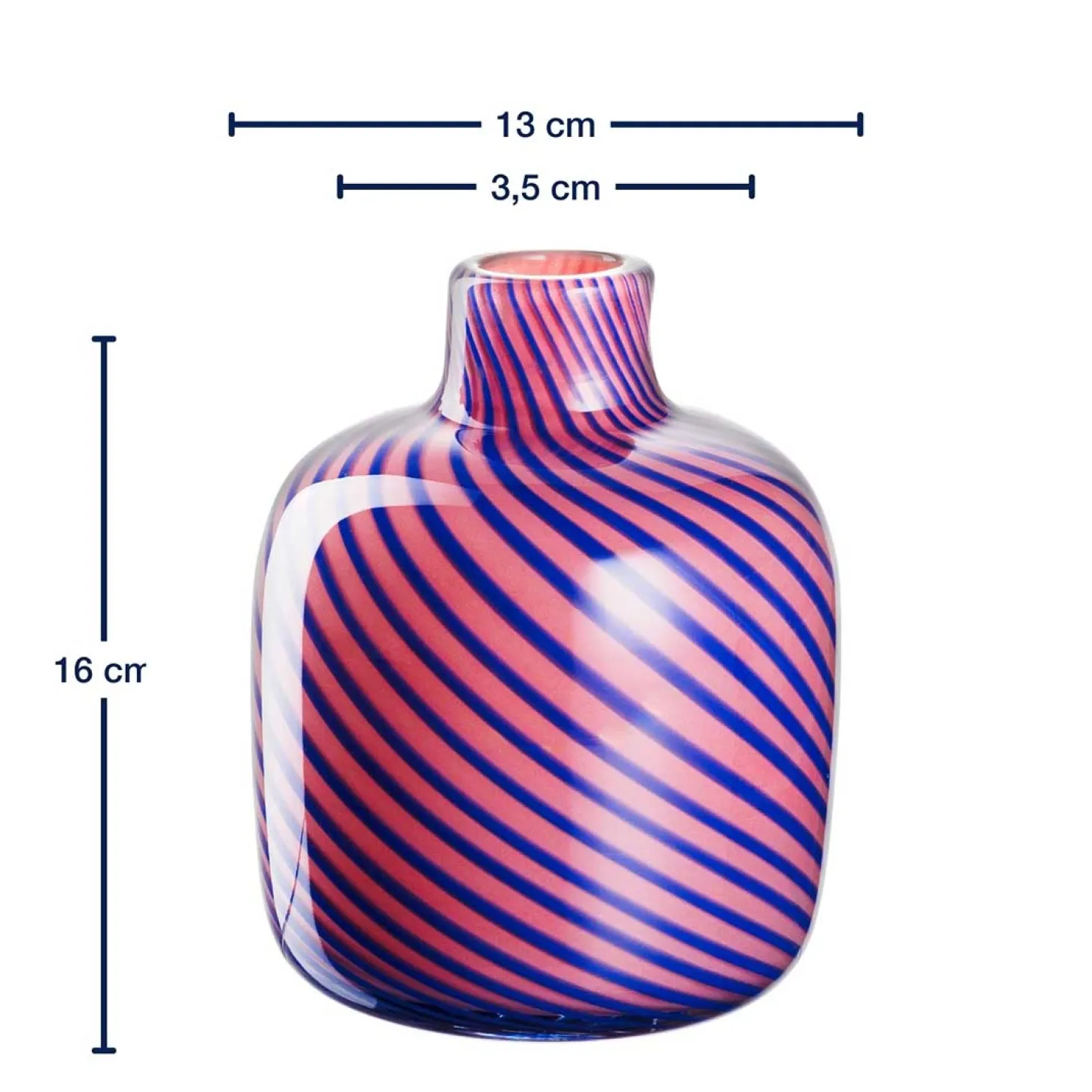 Vase FILO COLORI 16 cm pink