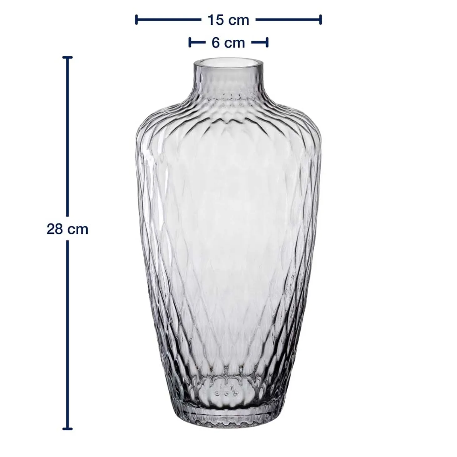 Vase GIULIA 28 cm grau