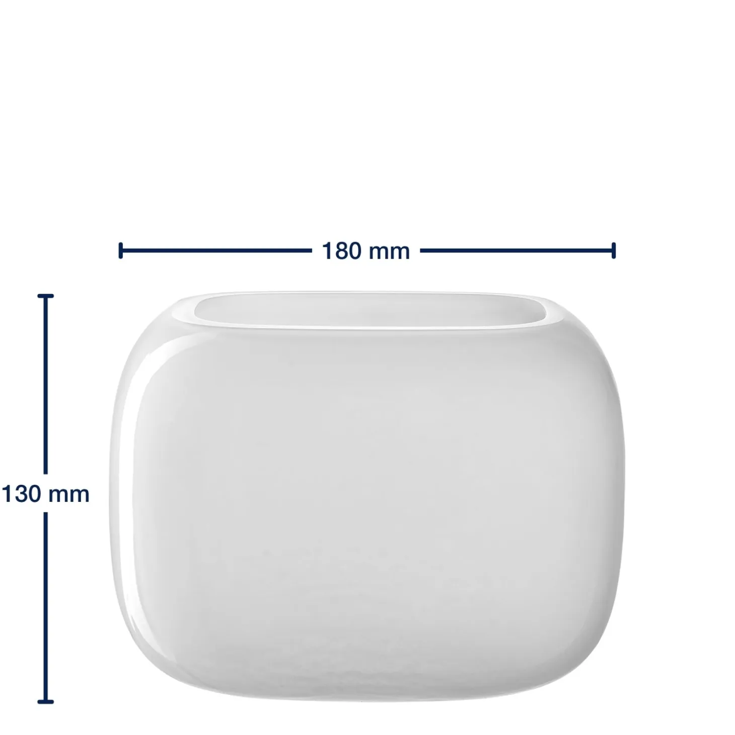 Vase MILANO weiß 13 cm x 18 cm x 14 cm