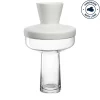 Vase RIVA mit Aufsatz 36 cm weiß
