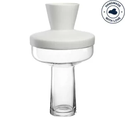 Vase RIVA mit Aufsatz 36 cm weiß