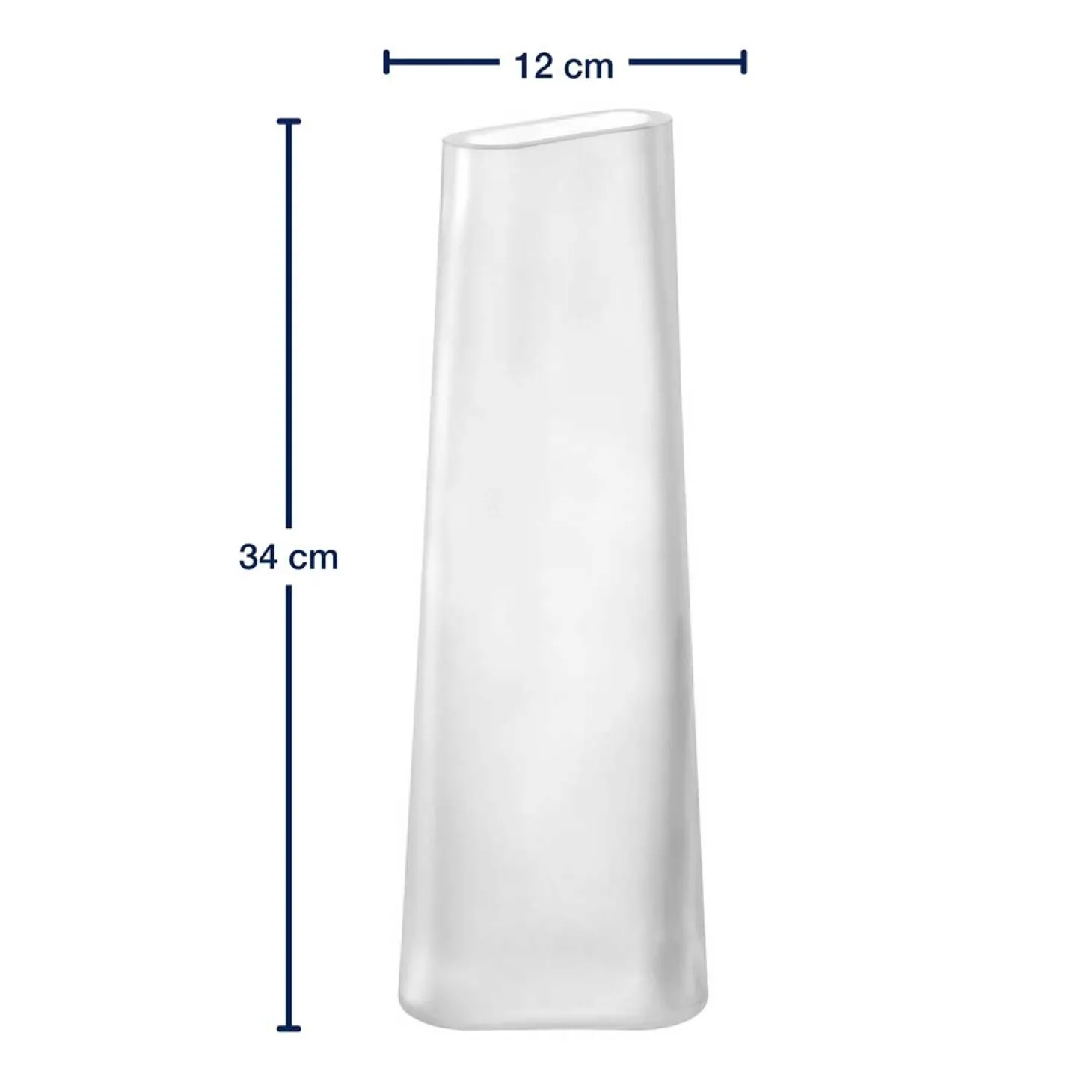 Vase TURNO 34 cm satiniert