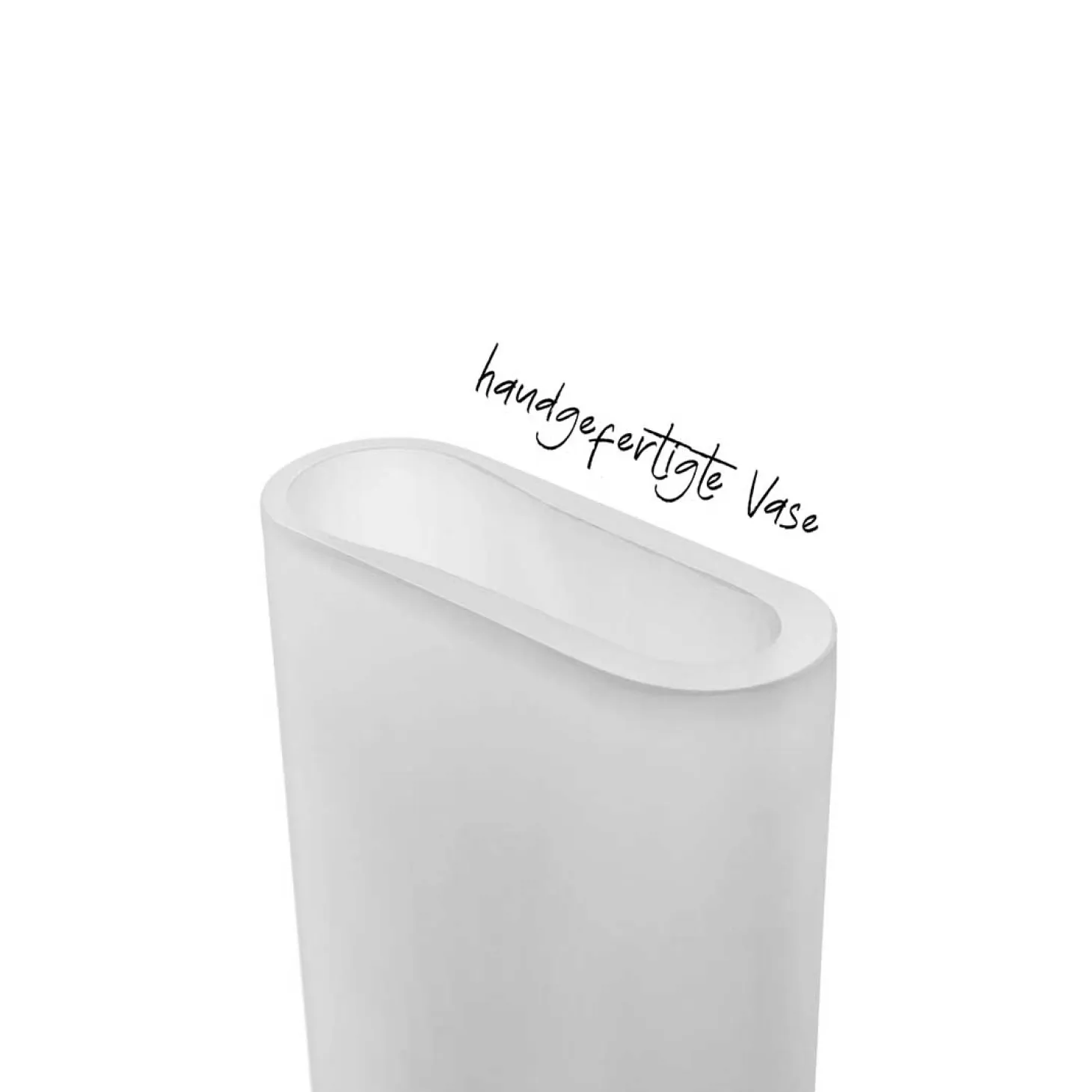 Vase TURNO 34 cm satiniert