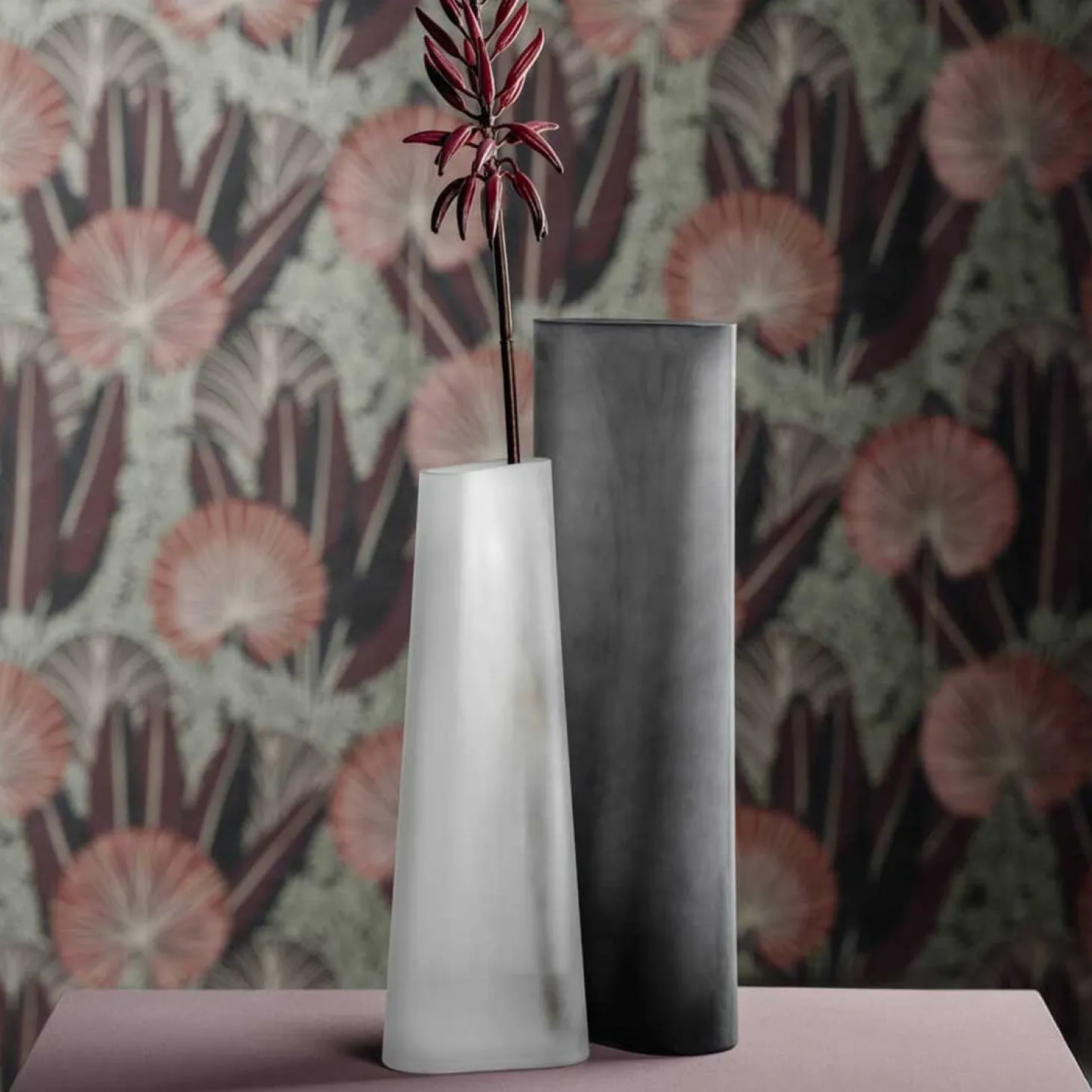 Vase TURNO 34 cm satiniert