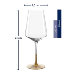 Weinglas PUCCINI 560 ml gold 2er-Set