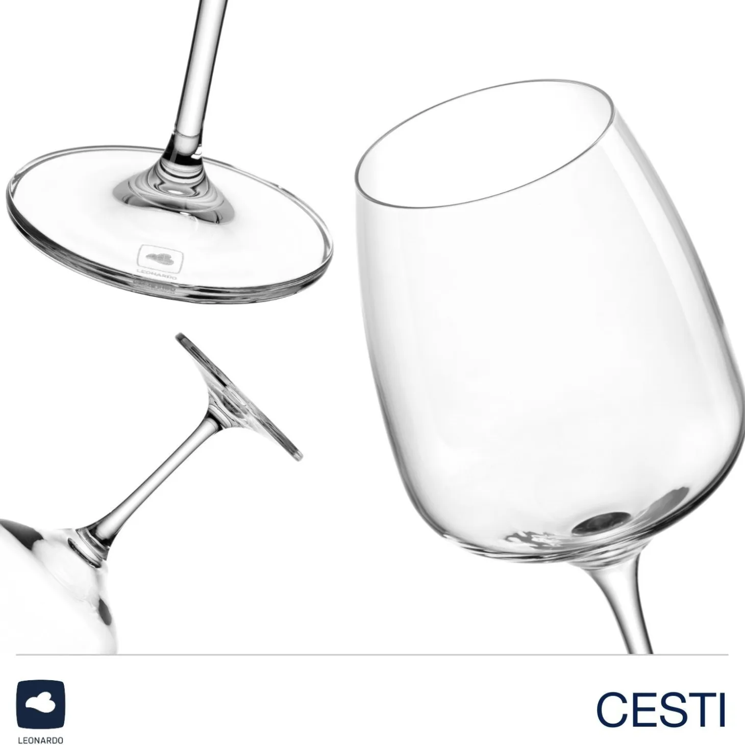Weißweinglas CESTI 360 ml 6er-Set + Poliertuch