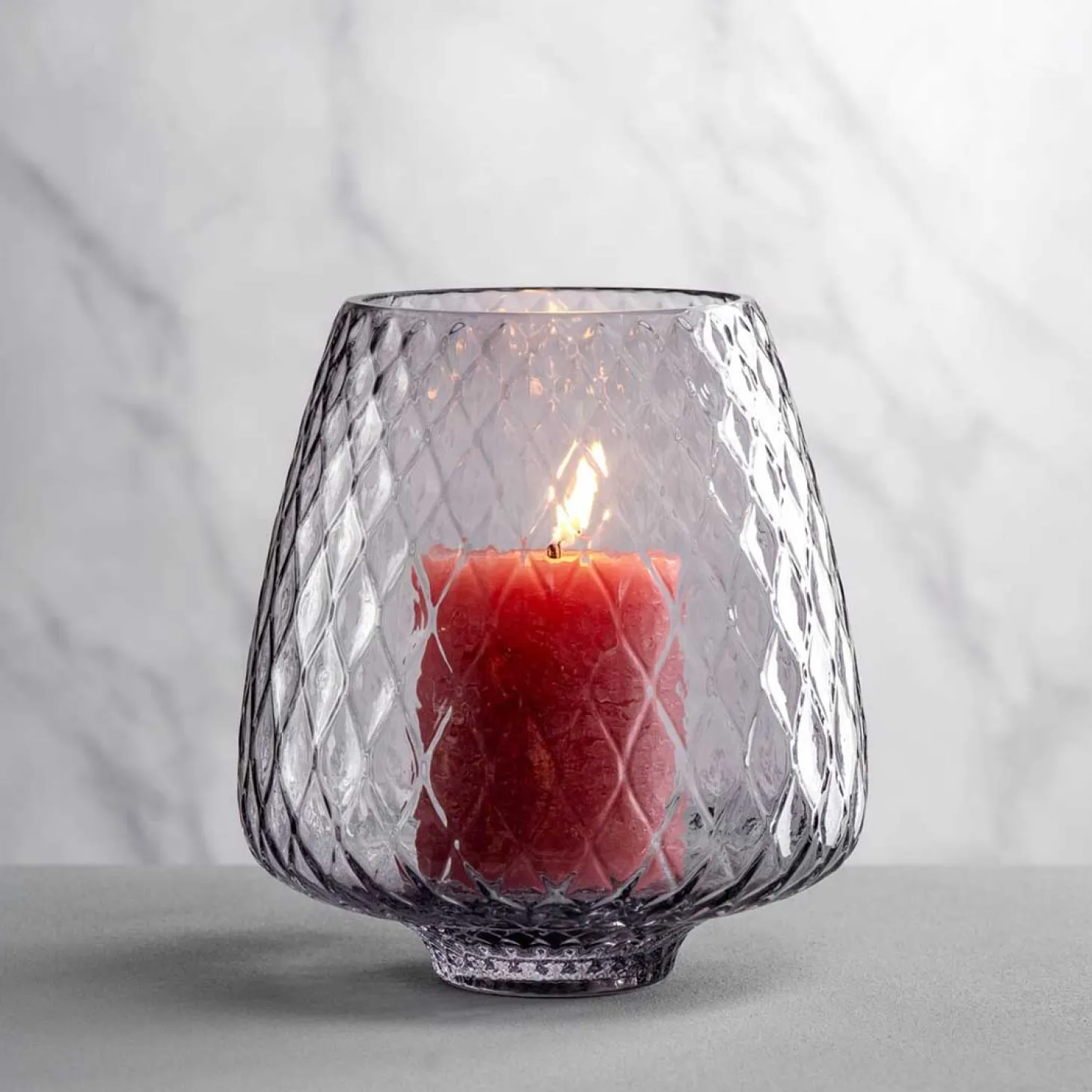 Windlicht GIULIA 20 cm grau